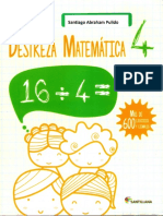 Cuaderno Destreza Matematica 4to Grado Santillana