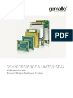 Gsm/Gprs/Edge & Umts/Hspa+: M2M Product Portfolio Cinterion Wireless Modules and Terminals