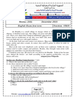 Niveau:2ASL December 2015: English Exam First Term