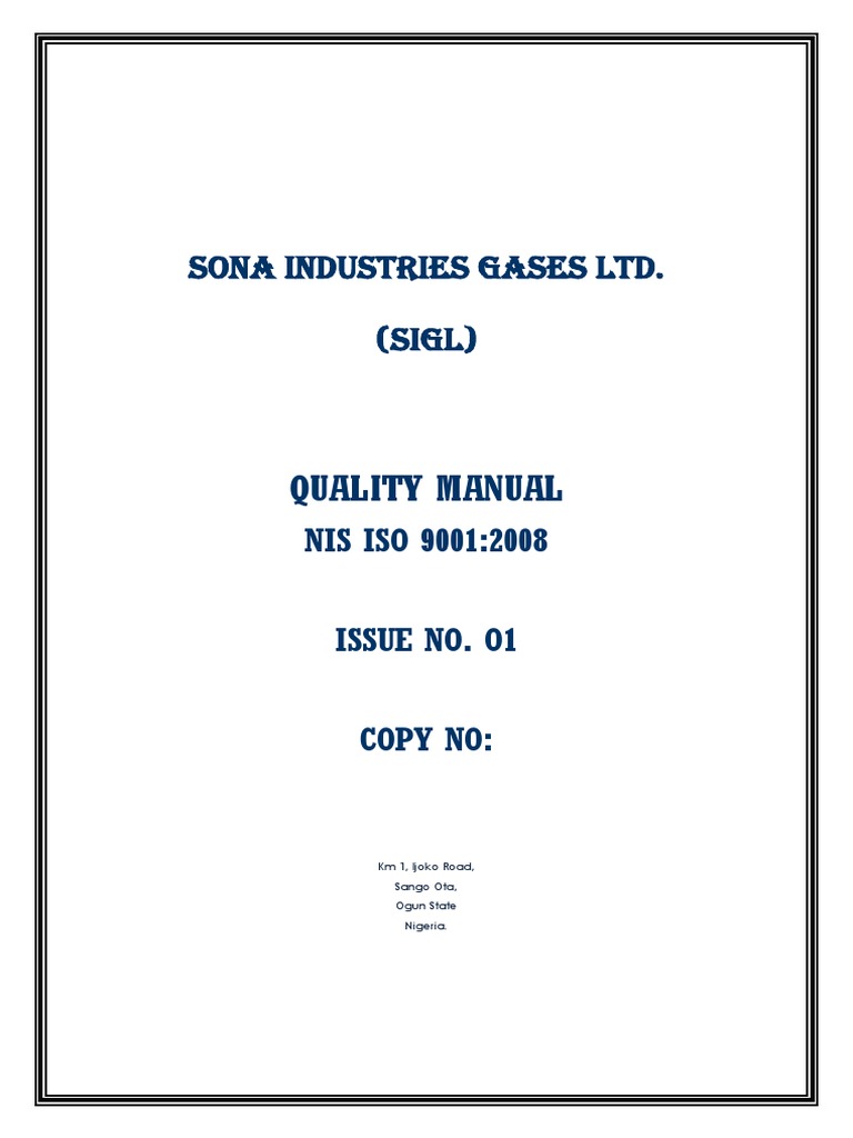 Gas Iso Quality Manual | PDF | Quality Management | Quality Management ...