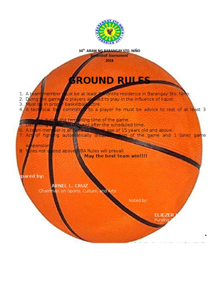 Barangay Basketball Rules PDF