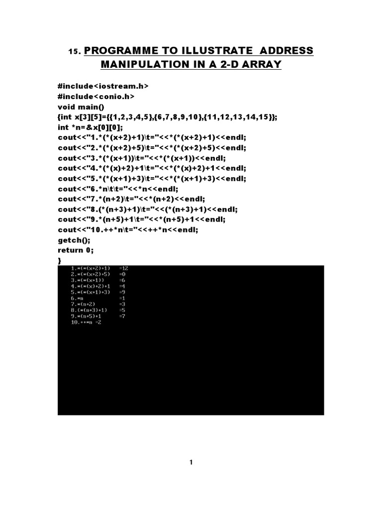 Address Manipulation | PDF