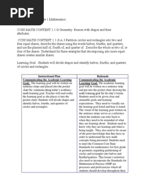 math lesson plan