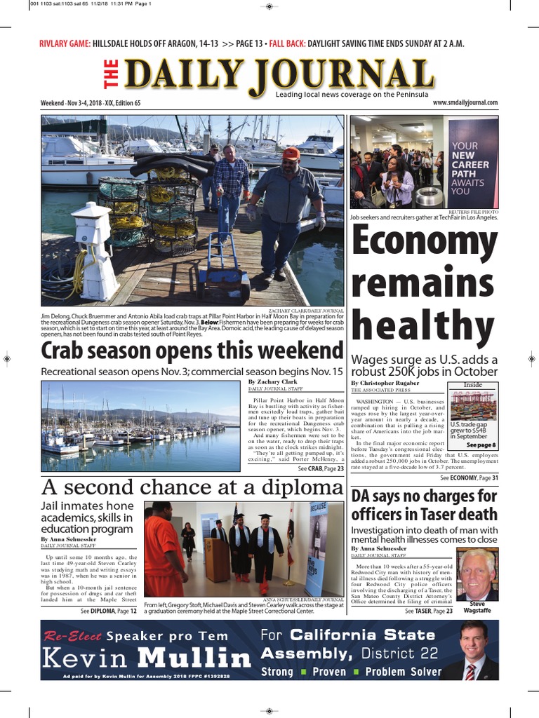 San Mateo Daily Journal 11-03-18 Edition | PDF | Food And Drug  Administration | Fentanyl