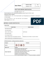Material Safety Data Sheet: Section 1. Chemical Product and Company Identification