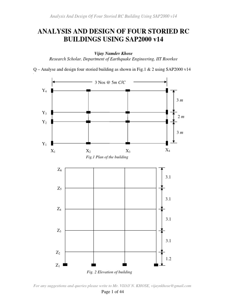 RC Building Design Using SAP2000 v14 | PDF | Mechanical Engineering ...