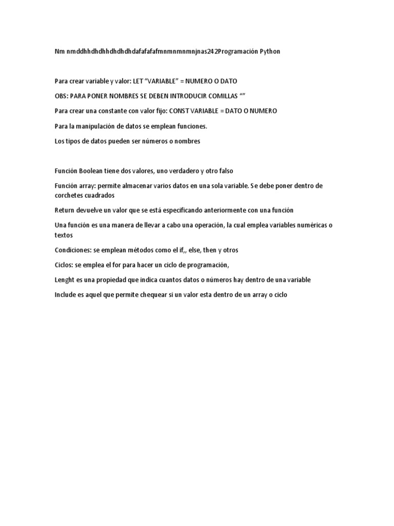 Fundamentos de Programación en Python | PDF