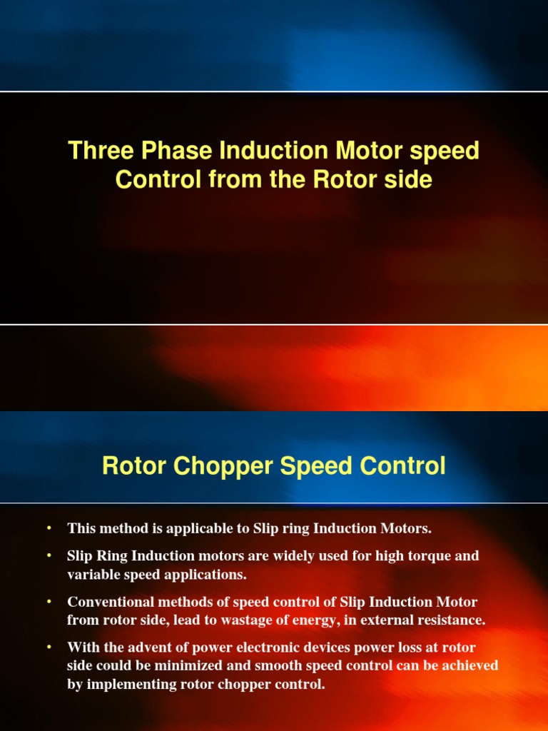 Rotor Chopper Control for Induction Motors | PDF | Electrical ...