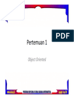 Pertemuan 1: Object Oriented