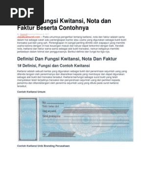 Definisi Fungsi Kwitansidocx