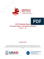 ISFED 3rd Pre-Election Interim Report - 2018 Presidential Election