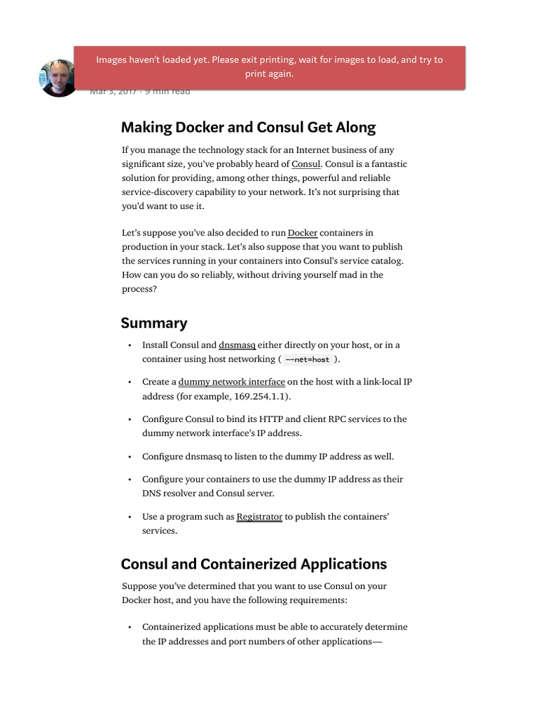 Integrating Docker with Consul Service | PDF | Ip Address | Domain Name ...