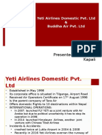 Yeti Airlines Domestic Pvt. LTD & Buddha Air Pvt. LTD: Presented By: Srijana Kapali