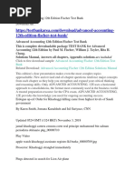 Download Advanced Accounting 12th Edition Fischer Test Bankdocx by jonahy SN392269964 doc pdf
