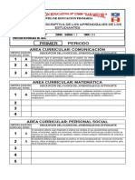 Informe de Notas Por Estandares