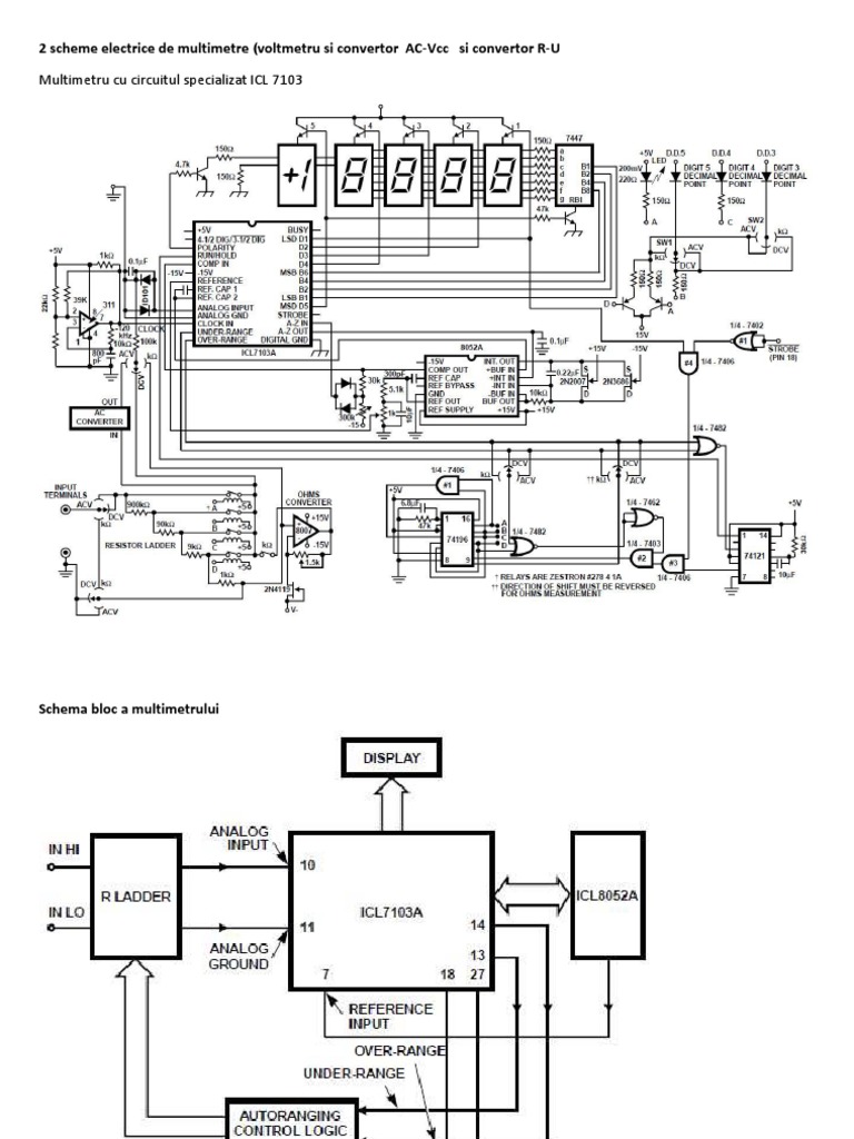 2 Scheme Electrice de Multimetre | PDF