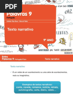 Texto narrativo categorias