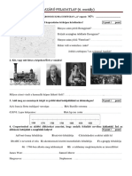 IV. A FORRADALMAK ÉS A POLGÁROSODÁS KORA EURÓPÁBAN - A Csoport (6. Osztály Témazáró Feladatlap) - 1