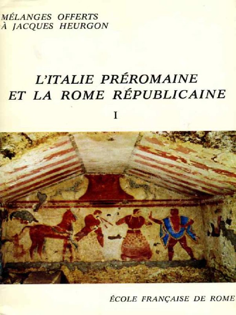 Ecole Francaise De Rome L Italie Preromaine E Bookfi Pdf Rome Etrusques