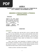 Lição 5 – Amando e Resgatando a Pessoa Desgarrada