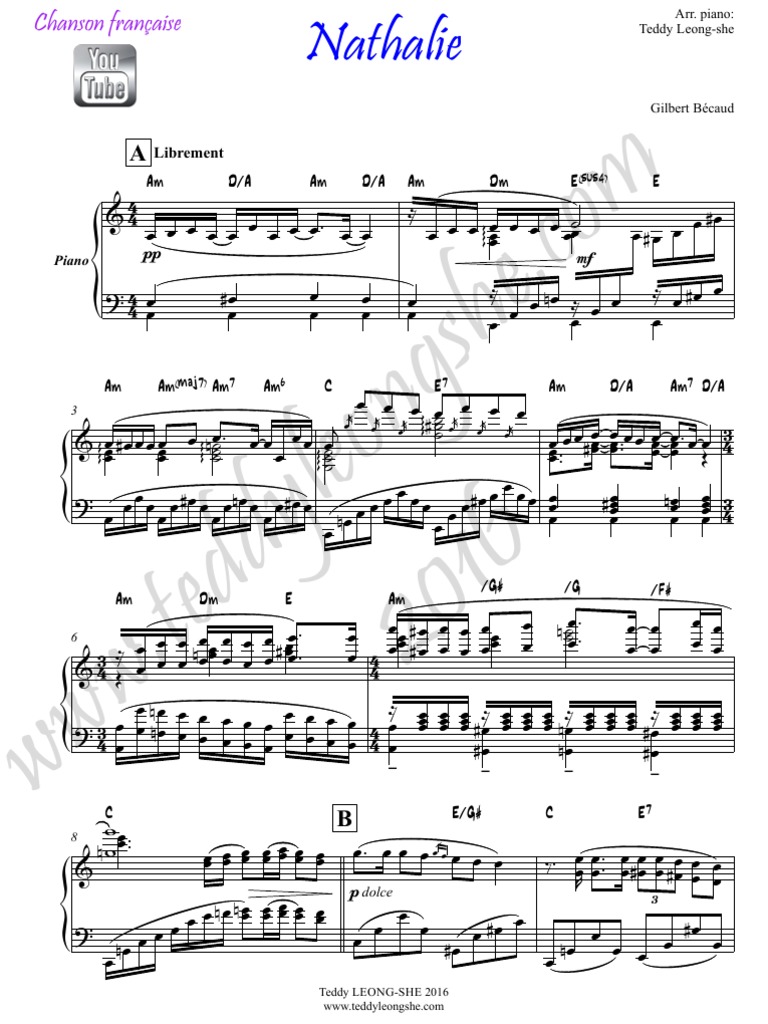 Nathalie Gilbert Becaud Piano Cover Loisirs