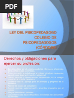 Politicas Educativas - Exposicion Ley Del Psicopedagogo