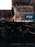 Admitting The Holocaust Collected Essays Lawrence L Langer em Ingles