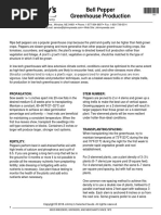 Peppers Bell Greenhouse Production