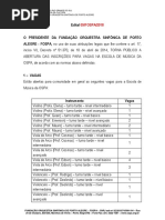 Edital Para Novos Alunos Da Escola de Música Da Ospa 2018.2
