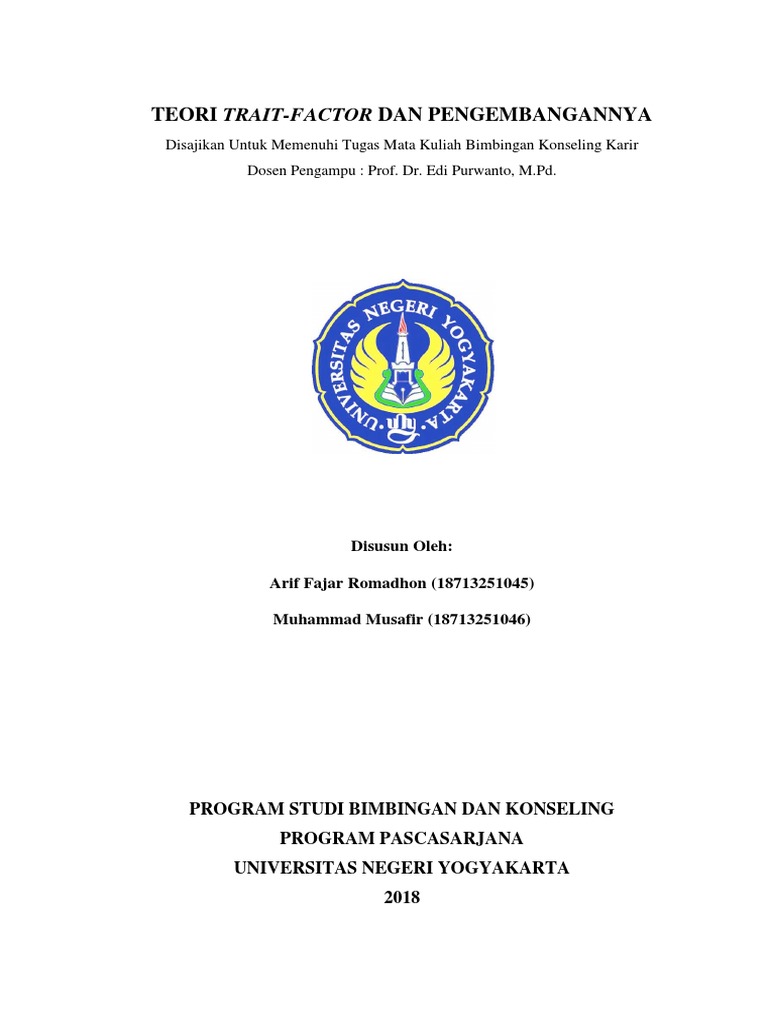 Teori Trait Factor Dan Pengembangannya | PDF | Ilmu Sosial