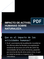 Impacto de Actividades Humanas Sobre Naturaleza