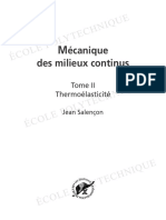 Mécanique Des Milieux Continus, Tome 2 Thermoélasticité