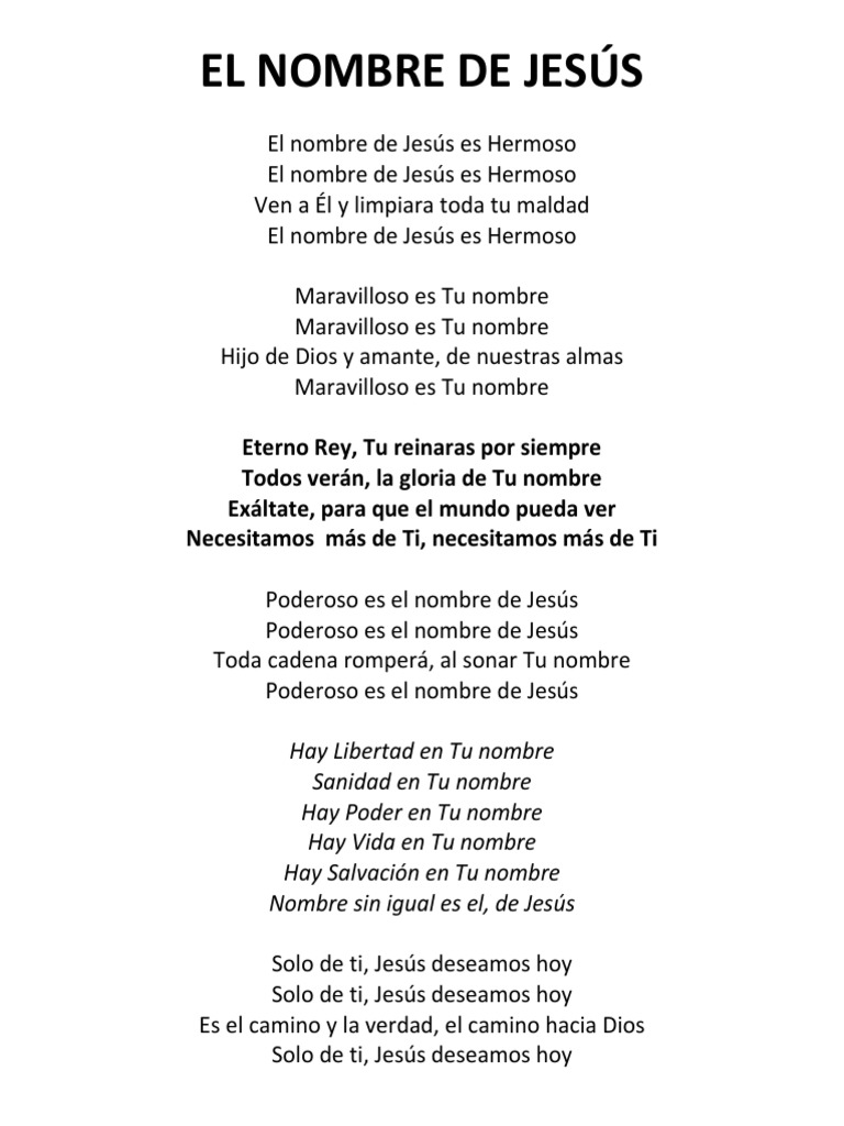 El Nombre De Jesus Pdf