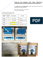 2017 Plasma Gel Maker Bio Filler Machine