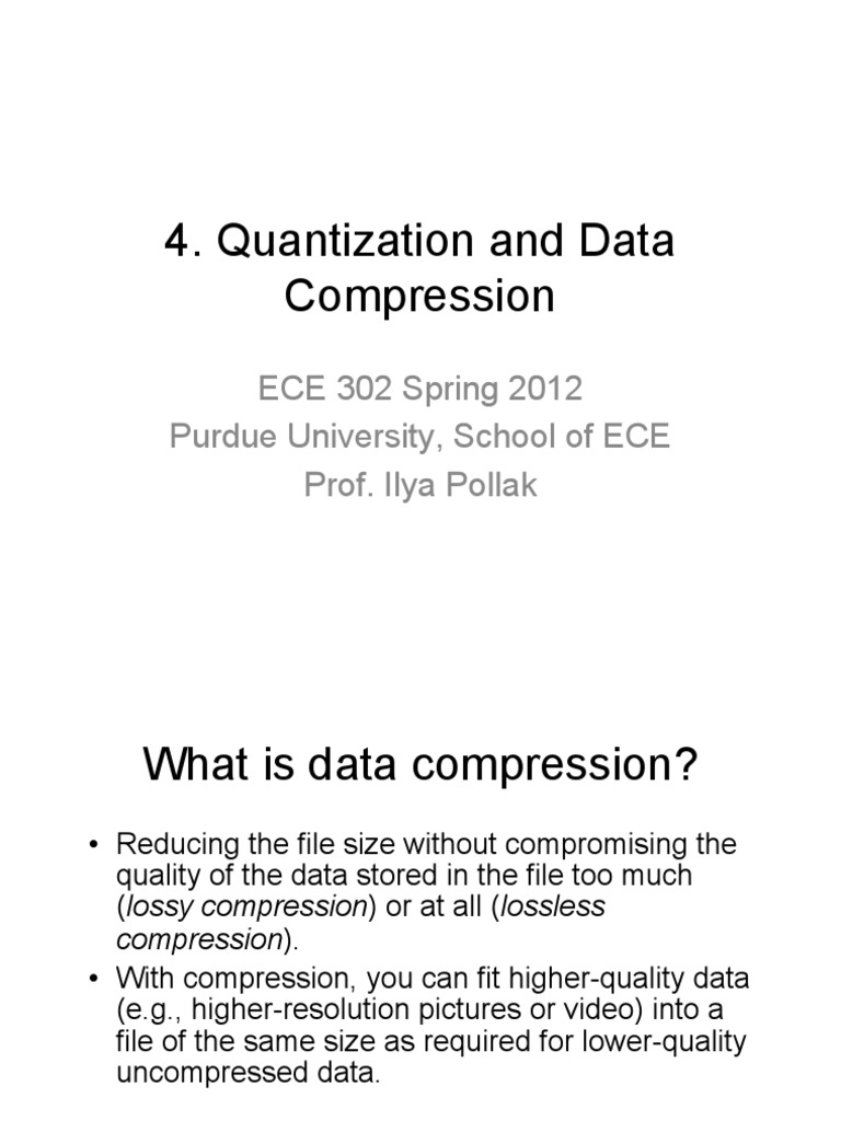 Quantization and Compression PDF | PDF | Data Compression | Code