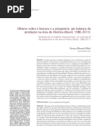 balanço sobre história