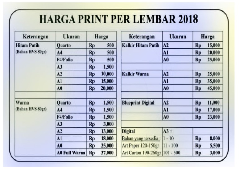harga print a3