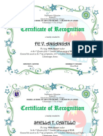 Certificate of Recognition