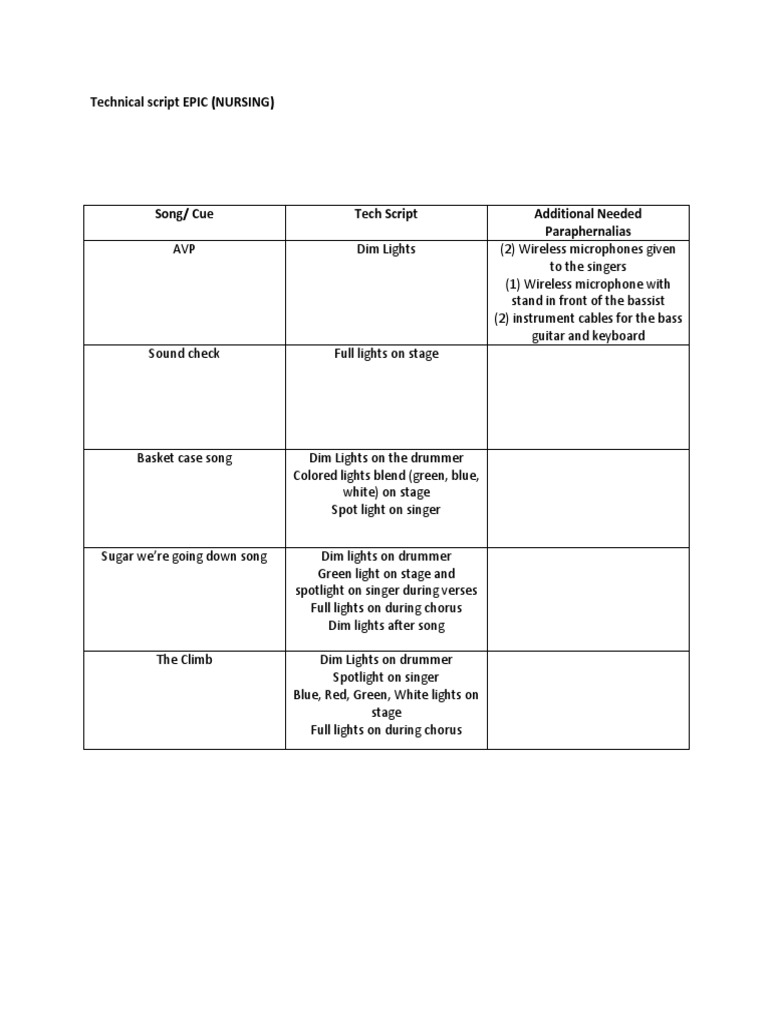 Epic Tech Script v1.0 | PDF