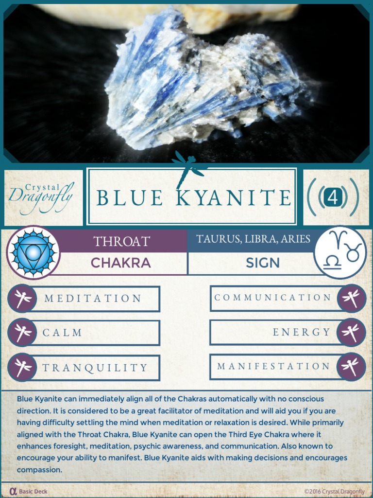 Blue Kyanite Gem Card PDF | PDF