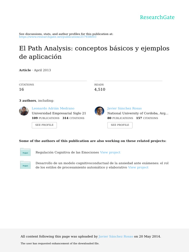 El Path Analysis: Conceptos Básicos y Ejemplos de Aplicación | PDF ...