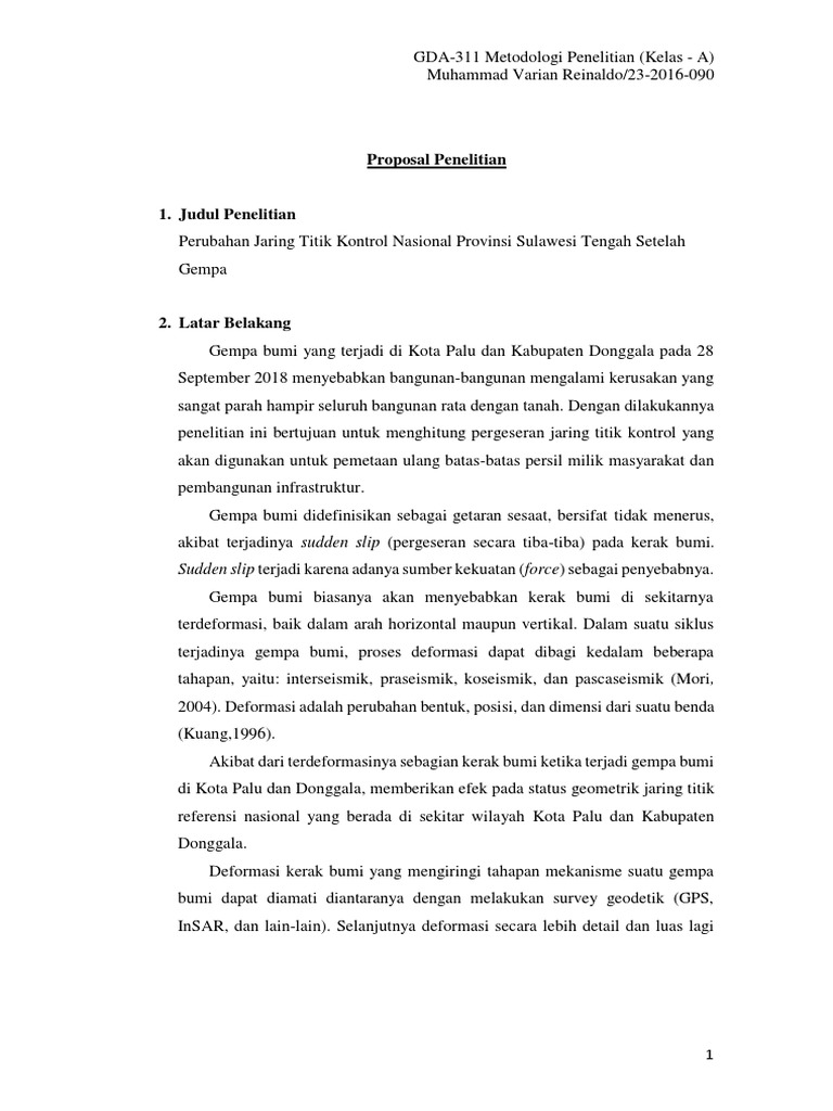 Proposal Penelitian UTS | PDF | Sains & Matematika