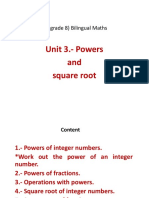 Unit 3 Powers and Square Root