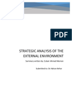 Strategic Analysis of The External Environment: Summary Written By: Zubair Ahmed Memon