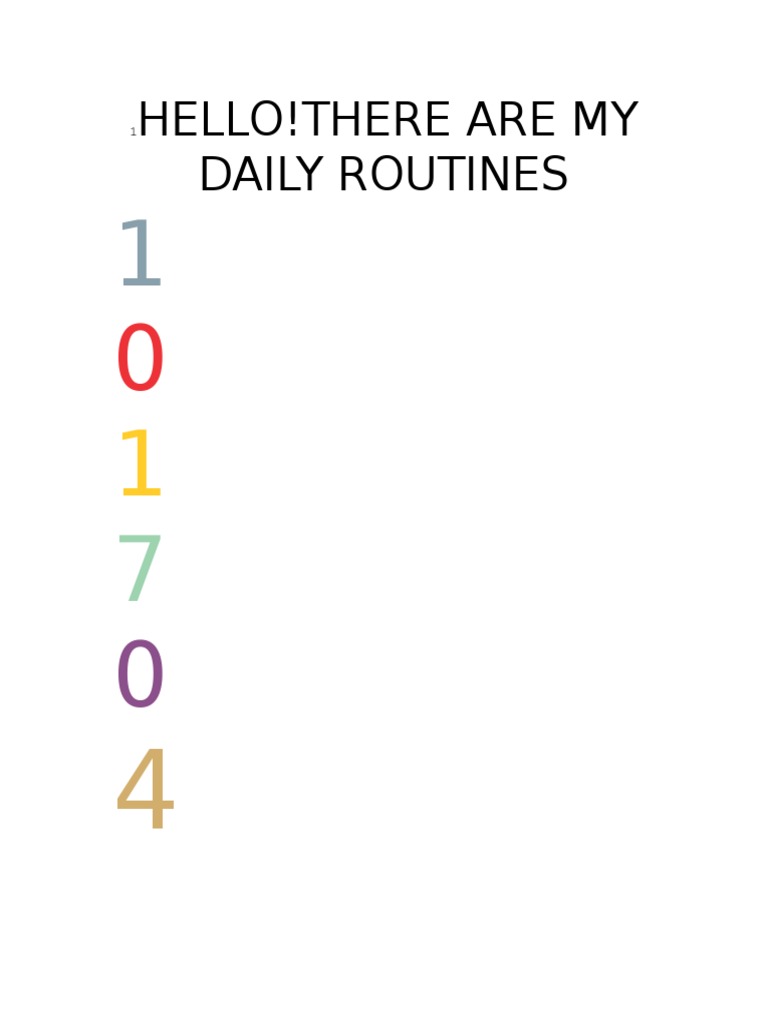 My Daily Routine Overview | PDF