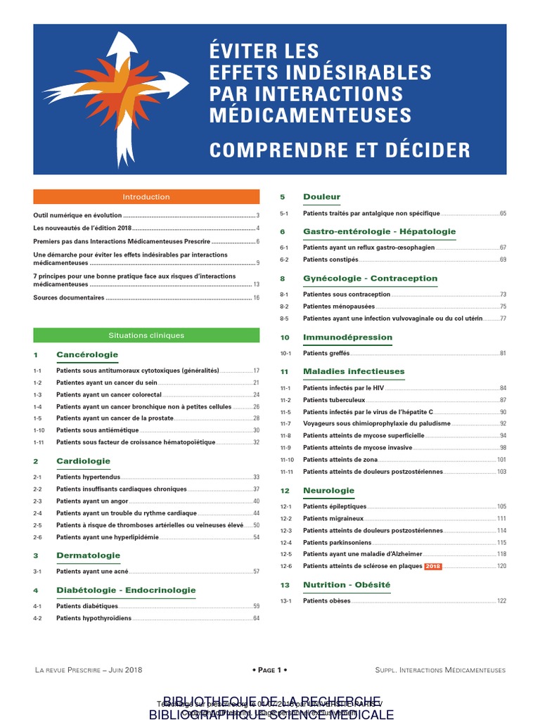 L'édition 2018 de "Éviter Les Effets Indésirables Par Interactions ...