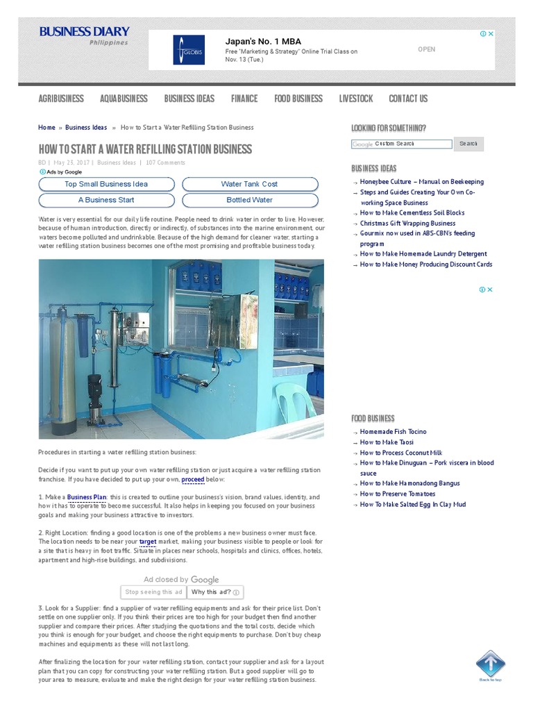 How To Start A Water Refilling Station Business - Water Refilling ...