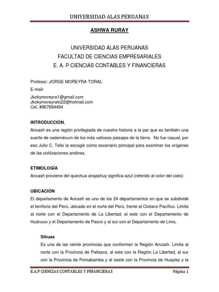 Danza Ashua Ruray en Ancash | PDF