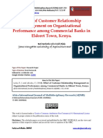 Effect of Customer Relationship Management on Organizational Performance Among Commercial Banks in Eldoret Town