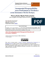 Does Environmental Responsibility Affect Business Performance Evidence From Insurance Sector Kenya